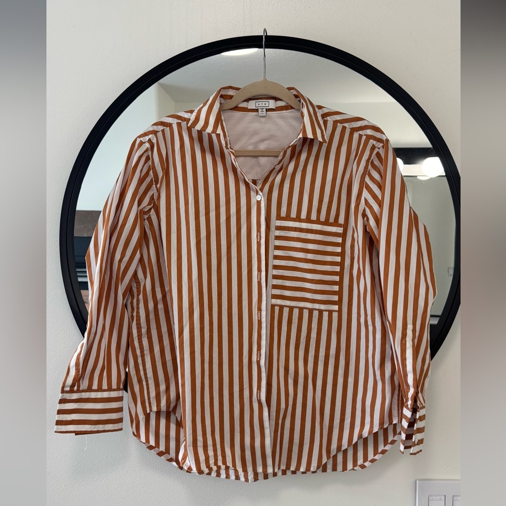 AYR The Deep End Striped Button Down, Size S